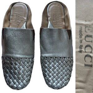 SESTO MEUCCI Soft Grip GOLD LEATHER Mules Made in ITALY Size 8M